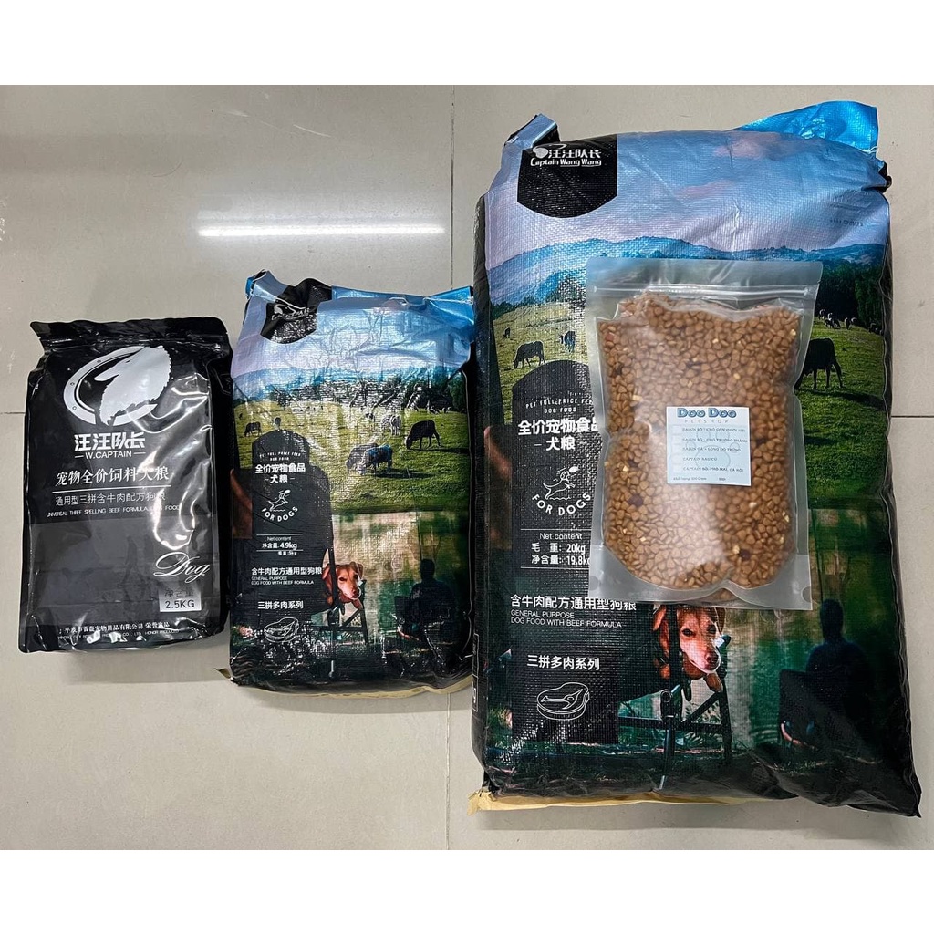 Hạt CAPTAIN nội địa Trung mix bò, phô mai và cá hồi 5KG