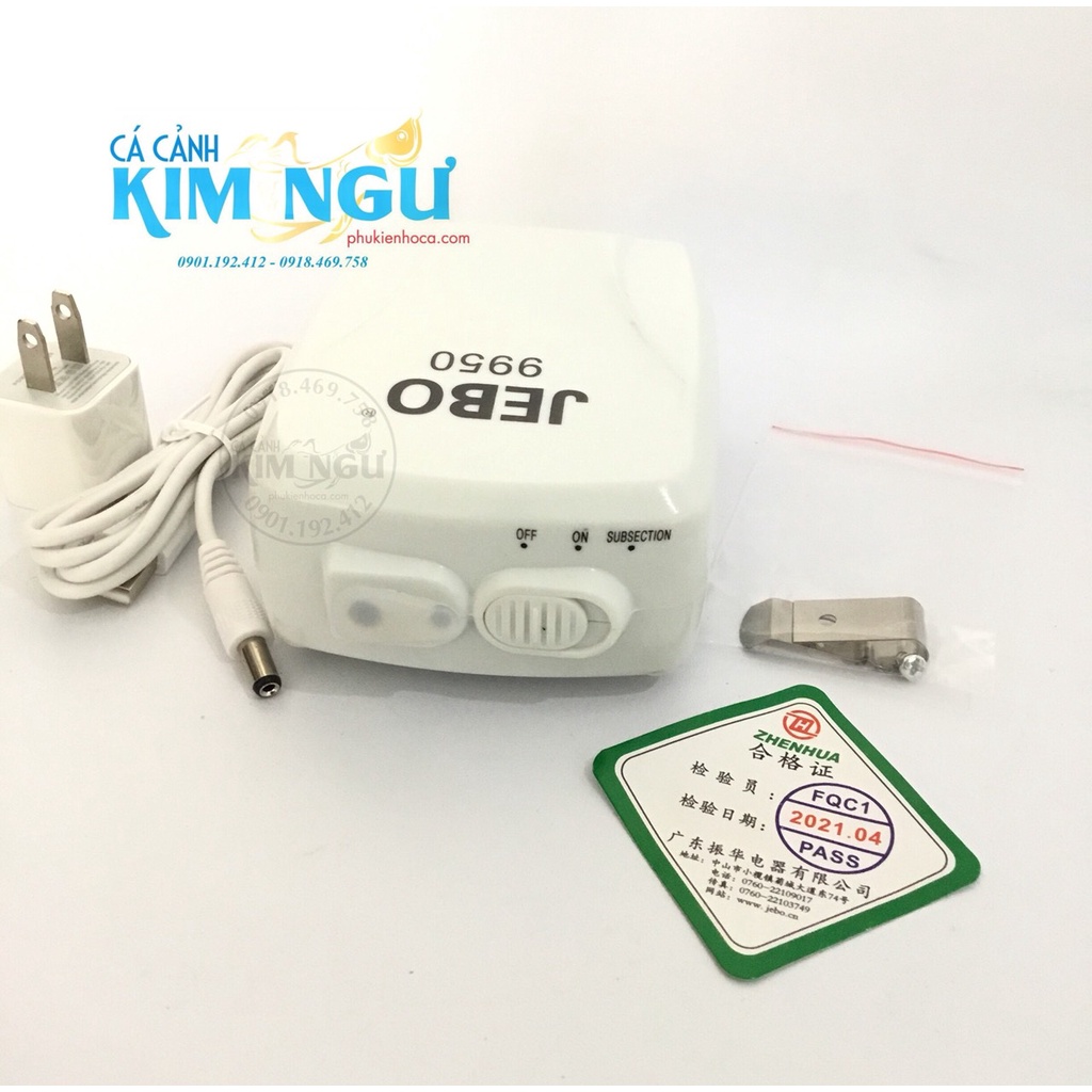 Sủi Oxy Tích Điện Hồ Cá JEBO 9950