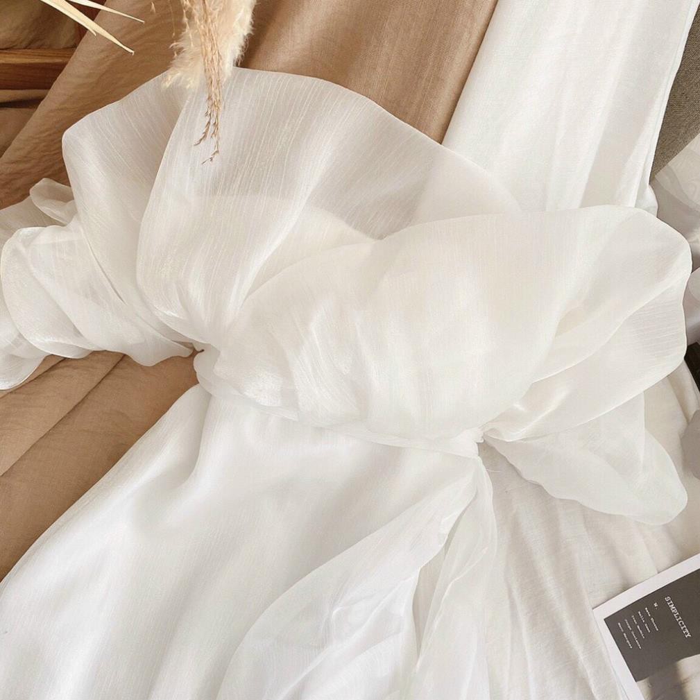 Đầm trắng dự tiệc Hà Kiều MSP01 xẻ tà ( Hình chụp thật ) [HÀNG CHẤT LƯỢNG]