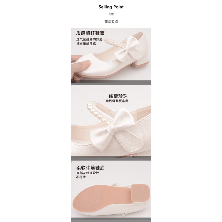 Giày Búp Bê Da Đính Nơ Phong Cách Hàn Quốc Cho Bé Gái