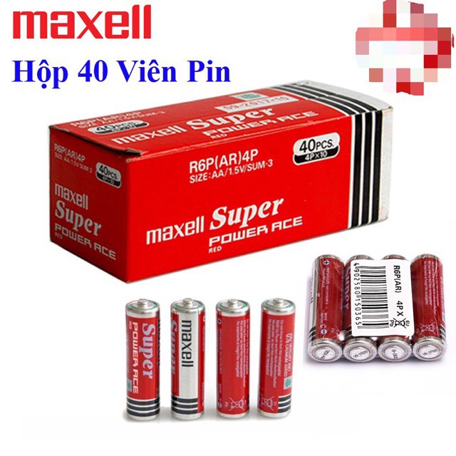 Pin tiểu Maxell AA ( 2A ) hộp 40 viên giá rẻ