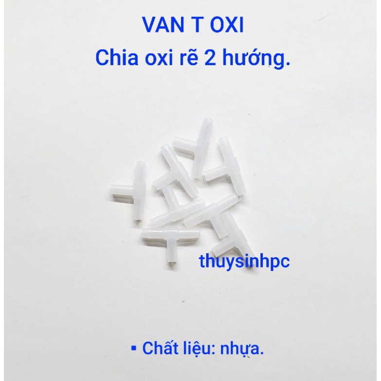 Van chữ T chia khí oxi cho hồ cá