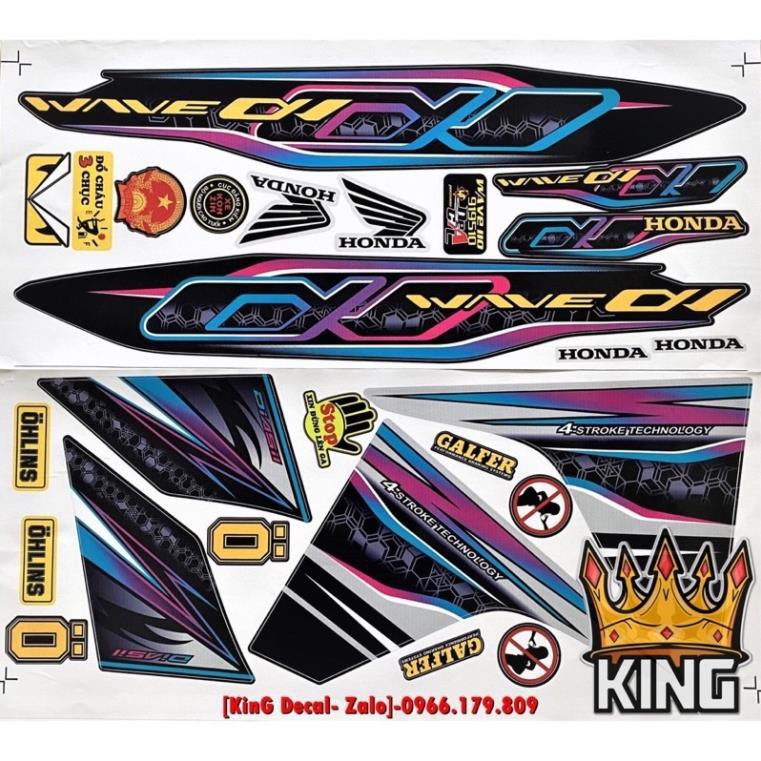 Tem rời Wave 110 pha 7 màu Ngân hà cực đẹp