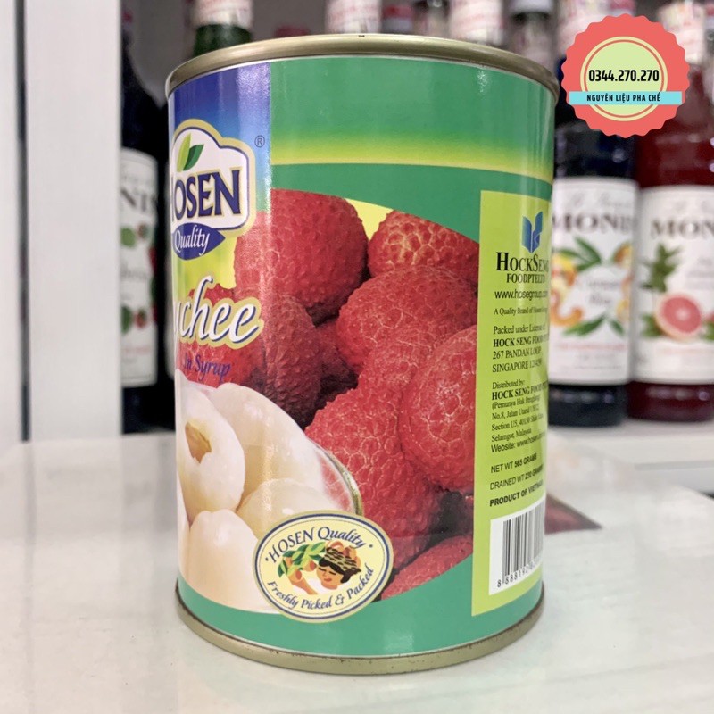 Vải ngâm Hosen lon 565gr | BigBuy360 - bigbuy360.vn