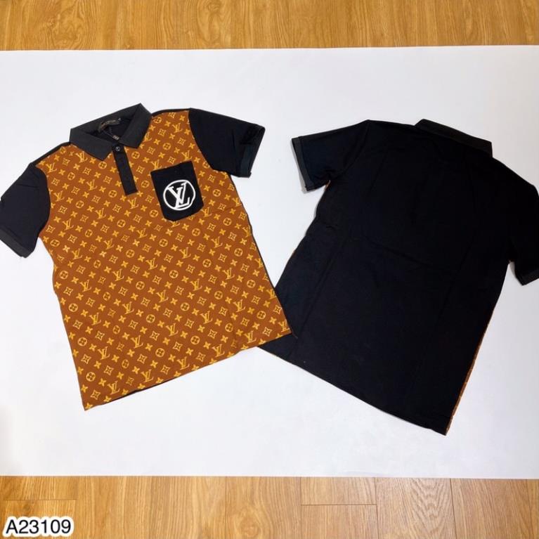 Áo Polo Nam BBR Kẻ Ngực Cực Đẹp - Áo Nam Polo Nam LV Vàng Hot Trend