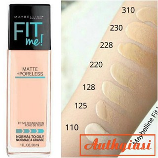 Kem nền Maybelline Fit Me Matte Poreless Mỹ lớp nền hoàn hảo cho da dầu 30ml