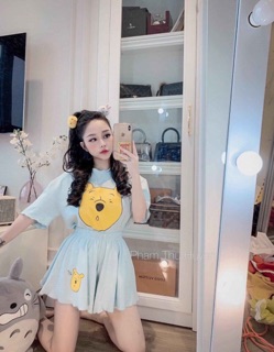 [HINH + VIDEO THAT] Bộ cotton mặc nhà siêu xinh
