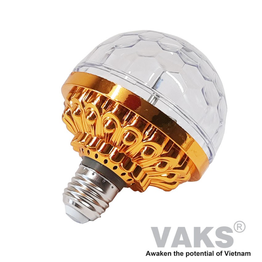 Đèn quẩy led xoay 360 độ, 7 màu LED3-6W, E27, 220V - trang trí sân khấu, karaoke, bar,...