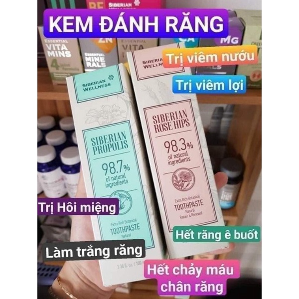 Kem đánh răng thảo dược Keo ong Siberi bảo vệ răng lợi chắc khoẻ