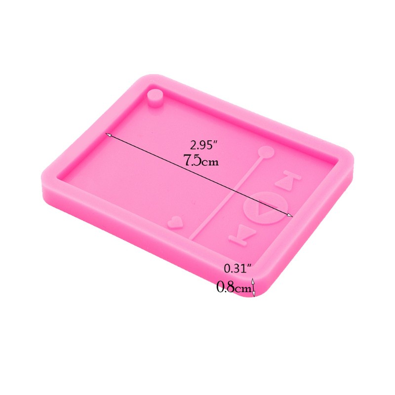 Khuôn Silicone Làm Móc Khóa Hình Máy Nghe Nhạc Diy