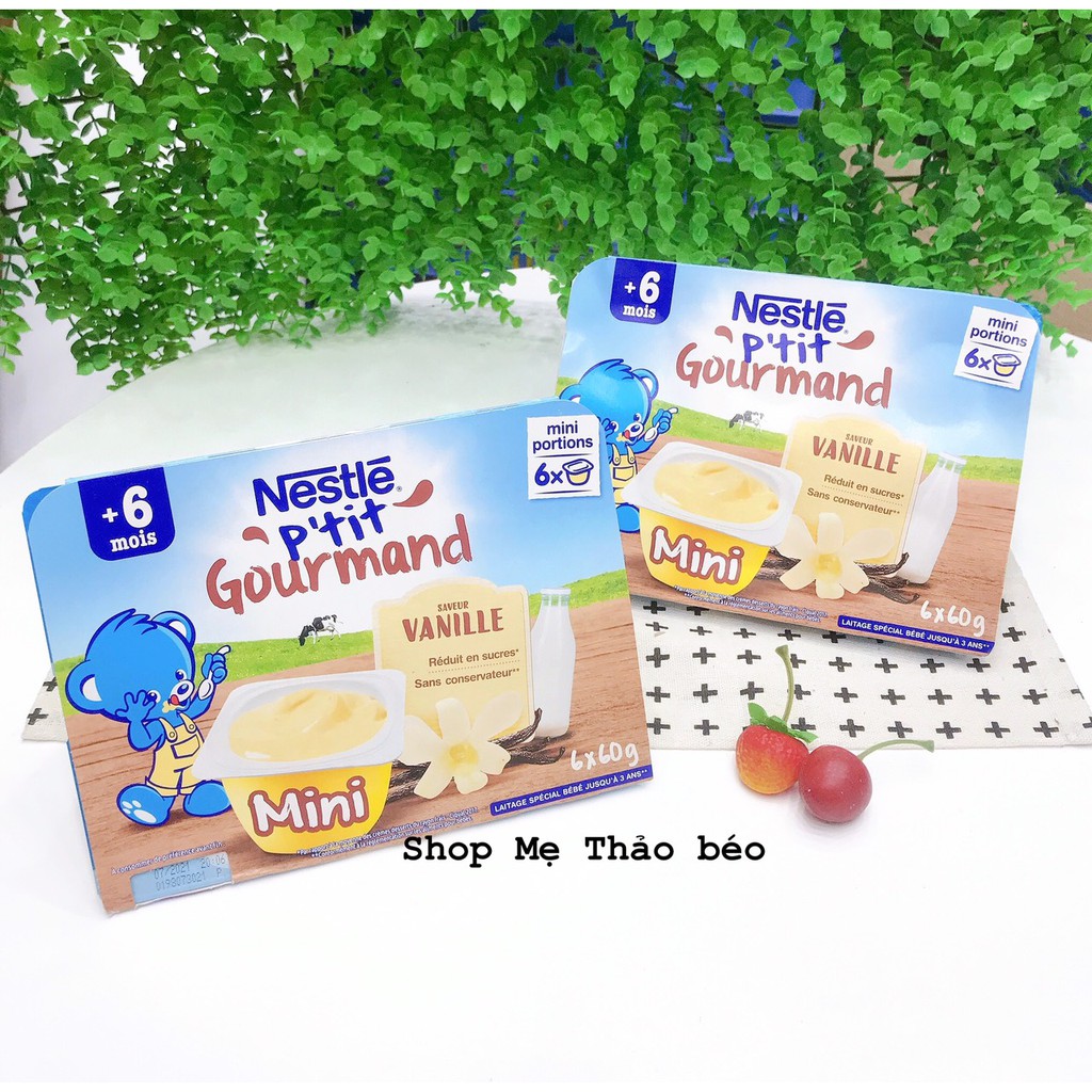 Váng sữa Nestle nội địa Pháp 6 hộp cho bé từ 6 tháng Date Tháng 6/2022