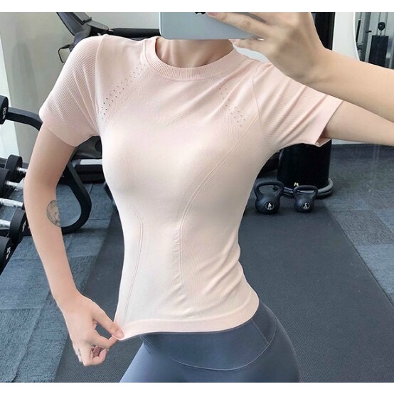 Áo tập gym yoga nữ Cmon chất dệt kim hàng quảng châu cao cấp