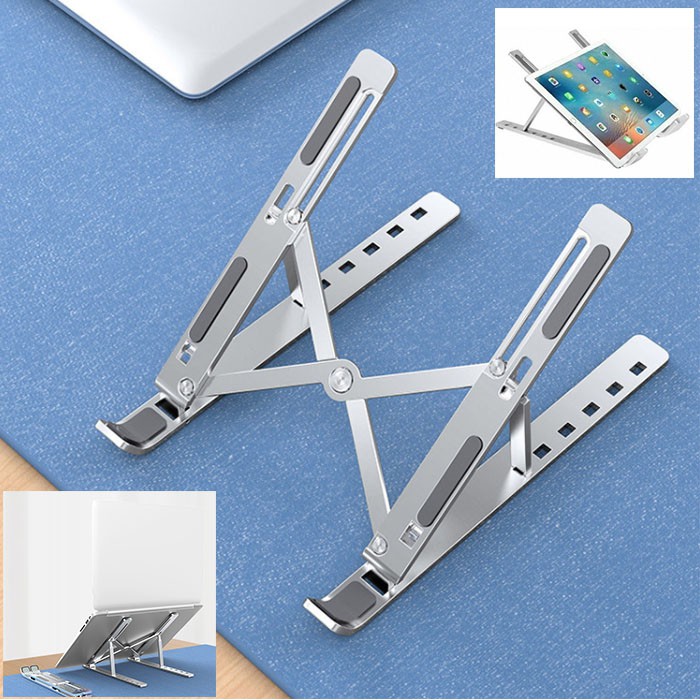 Kệ Giá Đỡ Laptop Macbook Stand Nhôm Tản Nhiệt Có Túi Vải Bảo Vệ Chống Trầy