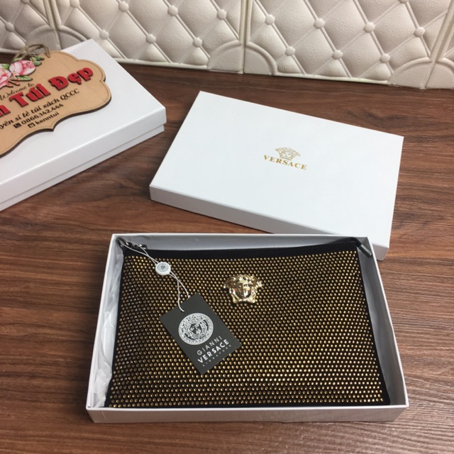 Túi cầm tay dự tiệc sang chảnh clutch đá fullbox