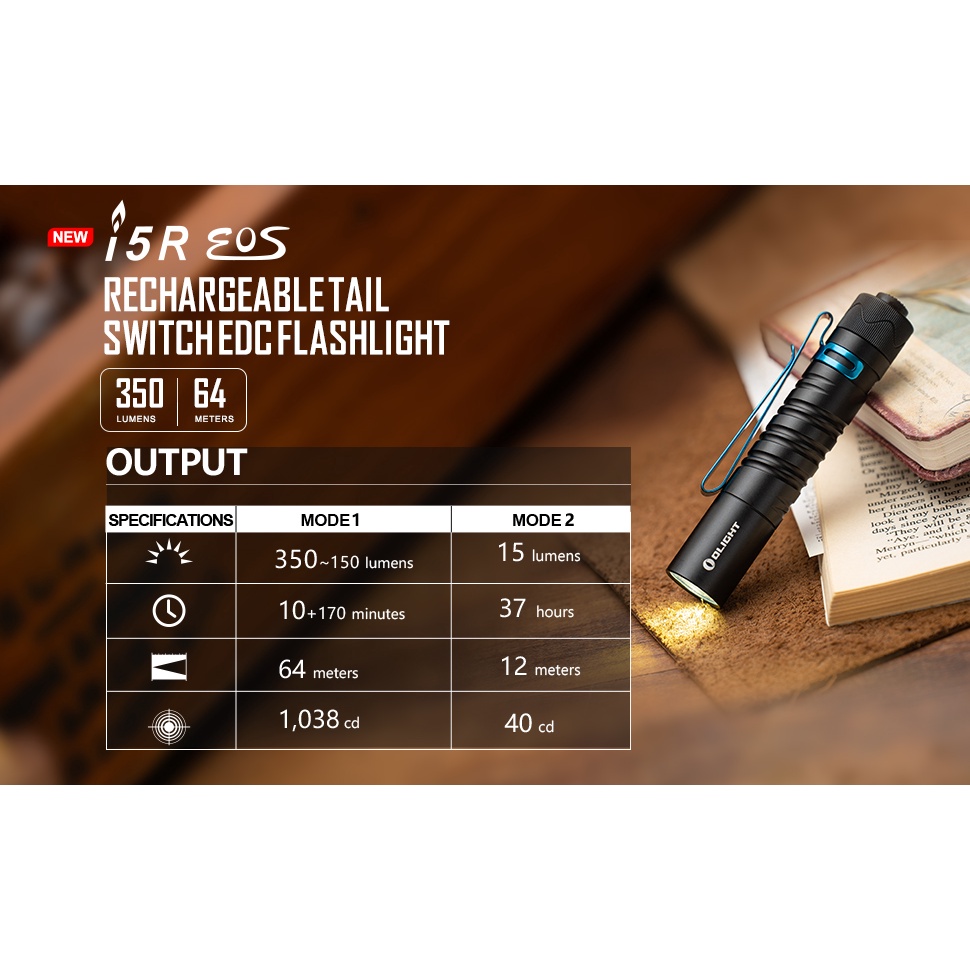 Đèn Pin Olight i5R EOS  150~350 lumens