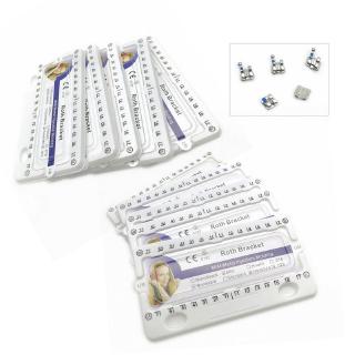 [Hàng mới về] Bộ 10 gói mắc cài niềng răng chỉnh nha bằng kim loại mini có khe 022"/ 018" tiện lợi