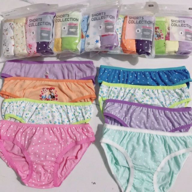 Set 4 Quần Lót Cotton  Trẻ Em Túi Zip