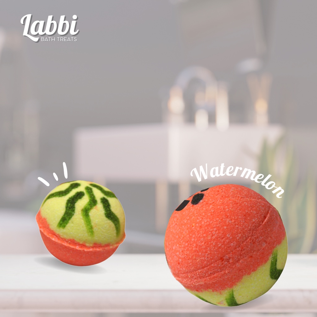 WATERMELON [Labbi] Bath bomb / Viên sủi bồn tắm / Bom tắm