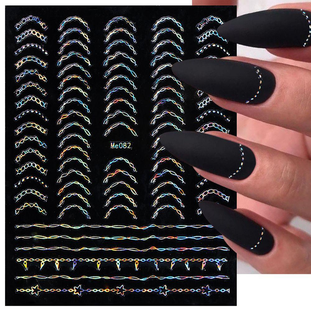 Hình Dán Móng Tay 3D CABEZA|Băng Keo Dán Trang Trí Móng Tay Nghệ Thuật Màu Laser Phong Cách Pháp
