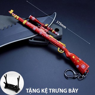 Mô hình Trưng bày Trang Trí PUBG - K98 Đỏ - Skin Xmas  18cm