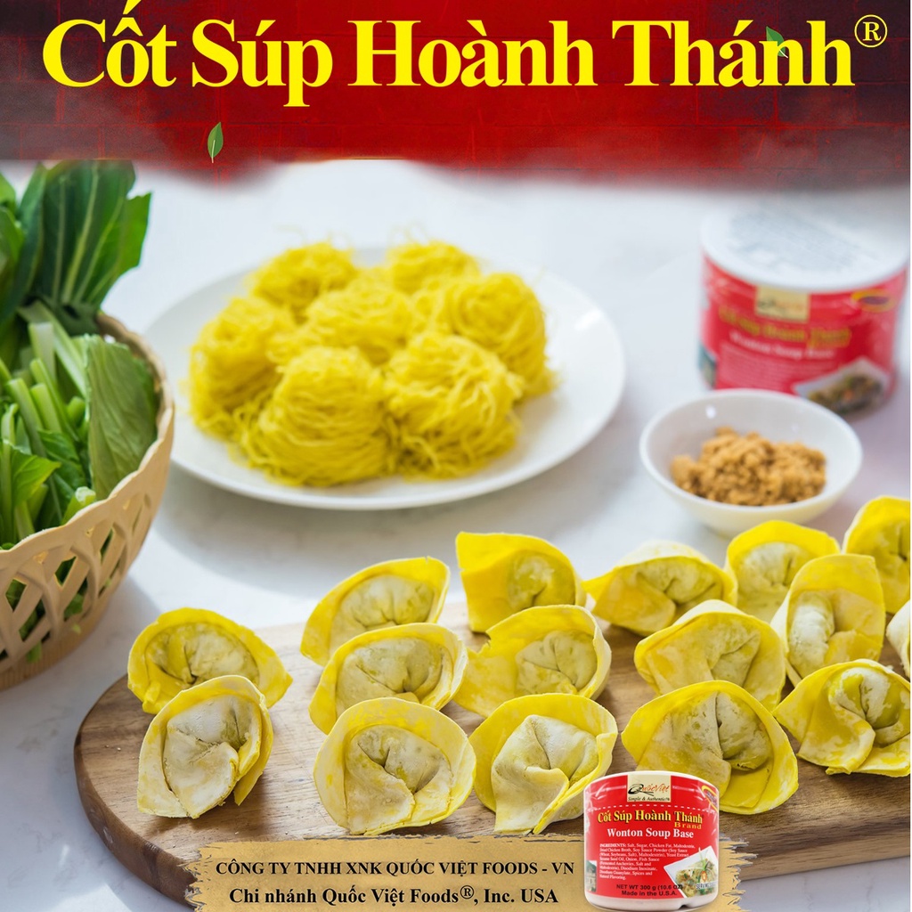 Cốt Súp Hoành Thánh Quốc Việt - Nhập khẩu USA - Wonton Soup Base (300g)