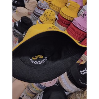 Nón Bucket/Nón Vành 2 Mặt Trái Bơ