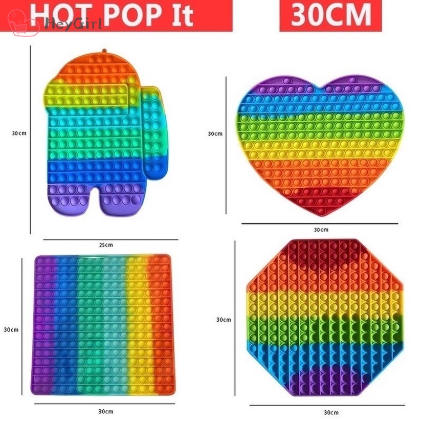 Đồ chơi nhấn bóng ngón tay giảm căng thẳng hình Among Us kích thước khổng lồ 20cm 30cm cho người lớn/ trẻ em