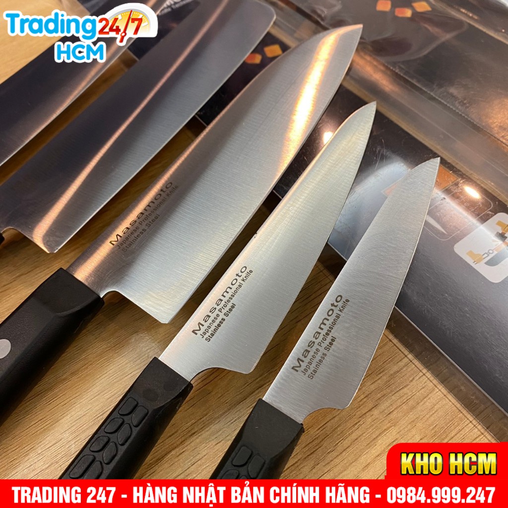 Bộ dao 5 món làm bếp cao cấp siêu sắc MASAMOTO chất liệu thép không gỉ xuất Nhật