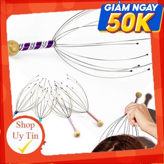 Cây massage đầu vật lý giúp thư giãn thiết kế tiện dụng