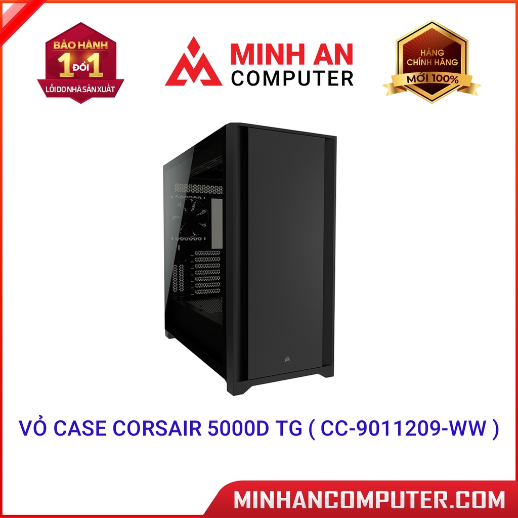 Vỏ Case CORSAIR 5000D TG White/CC9011209WW Hàng chính hãng