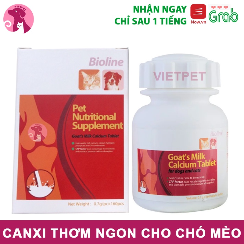 Viên bổ sung canxi, vitamin &amp; khoảng chất cho chó mèo Bioline - Thơm ngon &amp; Bổ dưỡng