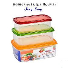 [ RẺ VÔ ĐỊCH ] Bộ 3 hộp thực phẩm 2221 Song Long