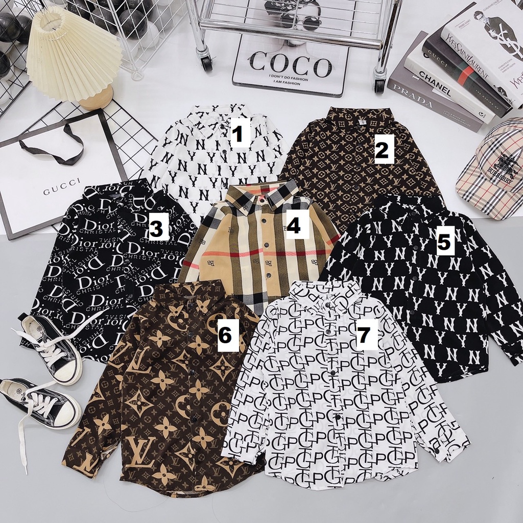 SIZE ĐẠI 20-33KG: [28 MÀU] Áo sơ mi lụa dài tay ĐẠI cực đẹp, mềm, mát cho bé trai - SMLDTD