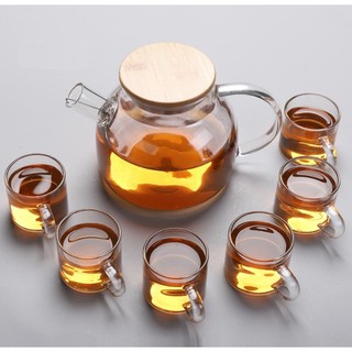 Bộ ấm chén pha trà thủy tinh chịu nhiệt cao cấp Zeno SET73