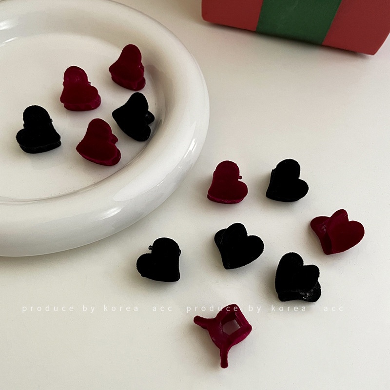 DREJEW Kẹp Tóc Hình Trái Tim Nhỏ Dễ Thương Thời Trang Thu Đông Cho Nữ 2