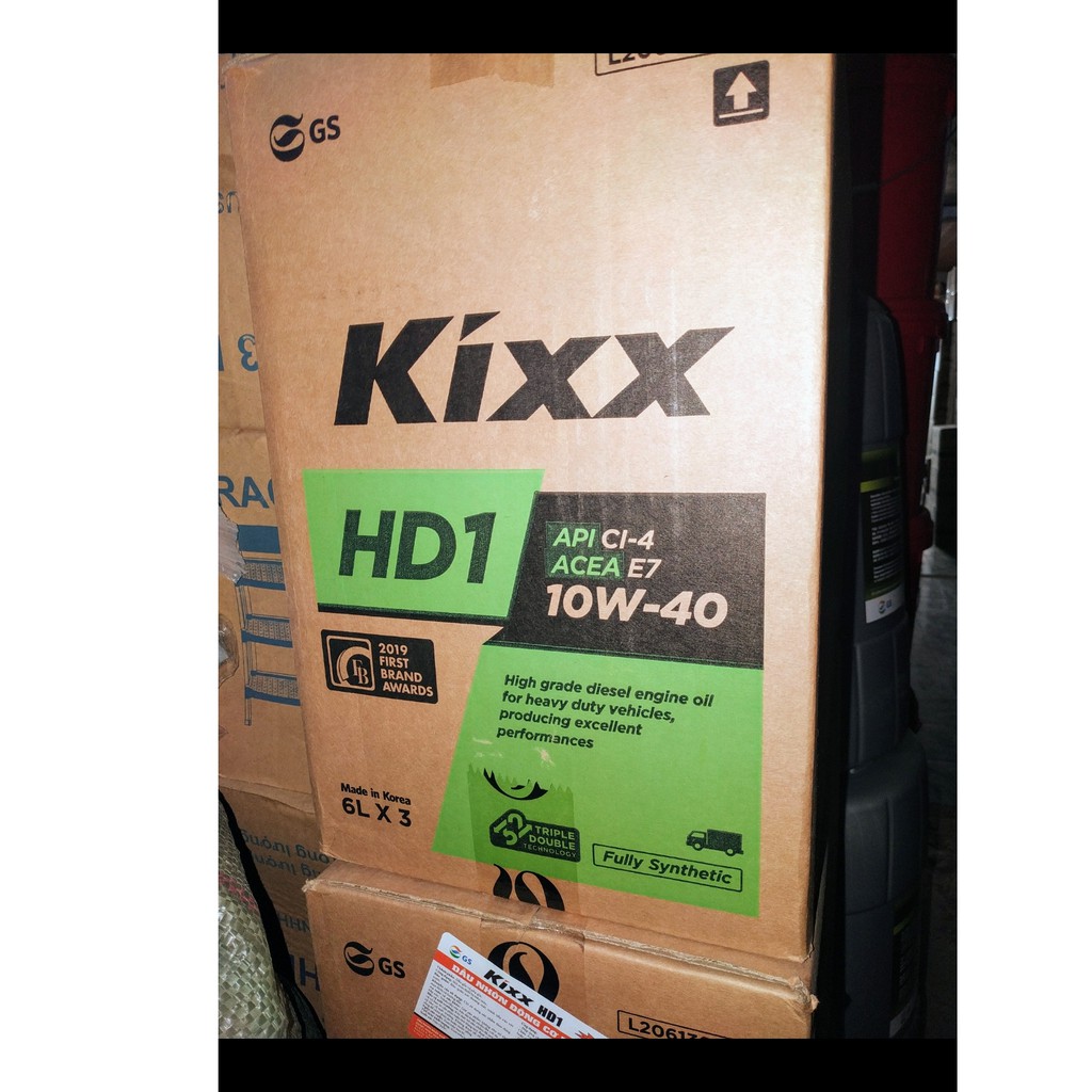 Dầu Động Cơ Kixx HD1 API CI-4/SL ACEA E7 10W40 can 6L