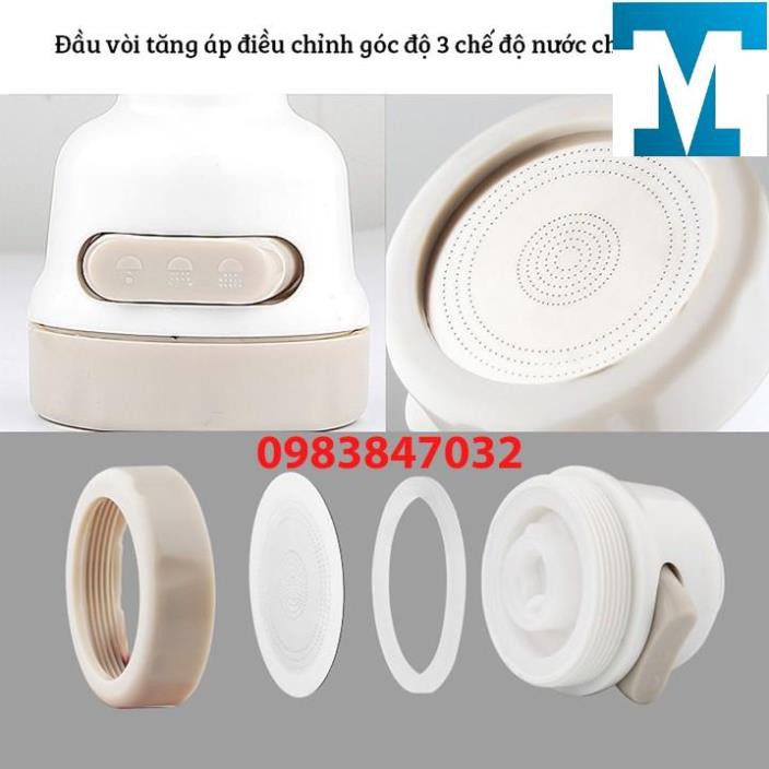 Vòi rửa chén TĂNG ÁP 3 chế độ - Đầu vòi TĂNG ÁP xoay 360 sử dụng 3 chế độ nước