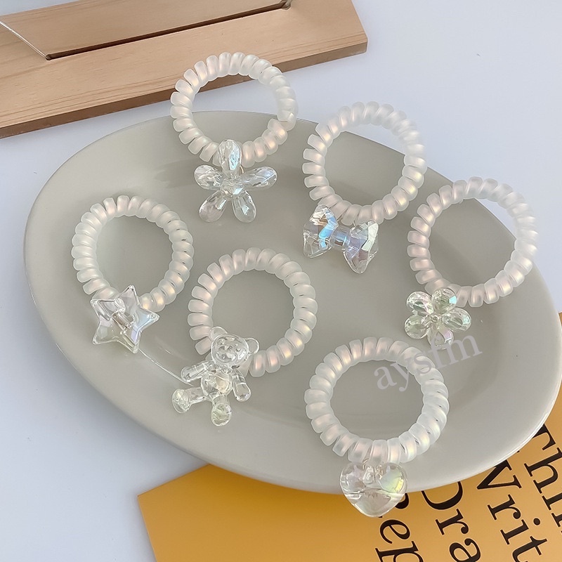 Dây buộc tóc cao su xoắn ốc dễ thương xinh xắn