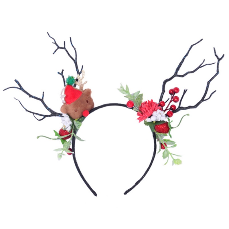 Flgo Băng Đô Cài Tóc Hình Sừng Tuần Lộc / Ông Già Noel / Gấu Bông Dùng Làm Đạo Cụ Chụ