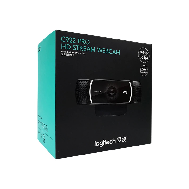 WEBCAM LOGITECH C922 PRO FULL HD HÀNG CHÍNH HÃNG - TÍCH HỢP MICRO KÉP,  ÂM THANH TRUNG THỰC, HỖ TRỢ LOGITECH CAPTURE