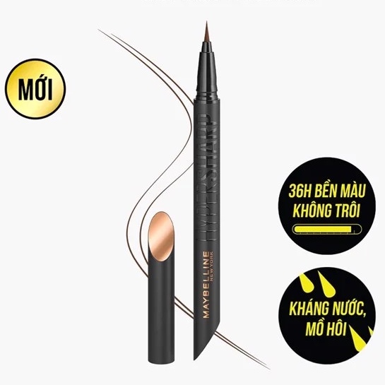 Kẻ Mắt Maybelline Bút Lông Siêu Mảnh Chống Trôi - Hyper Sharp Màu  + Cosnori