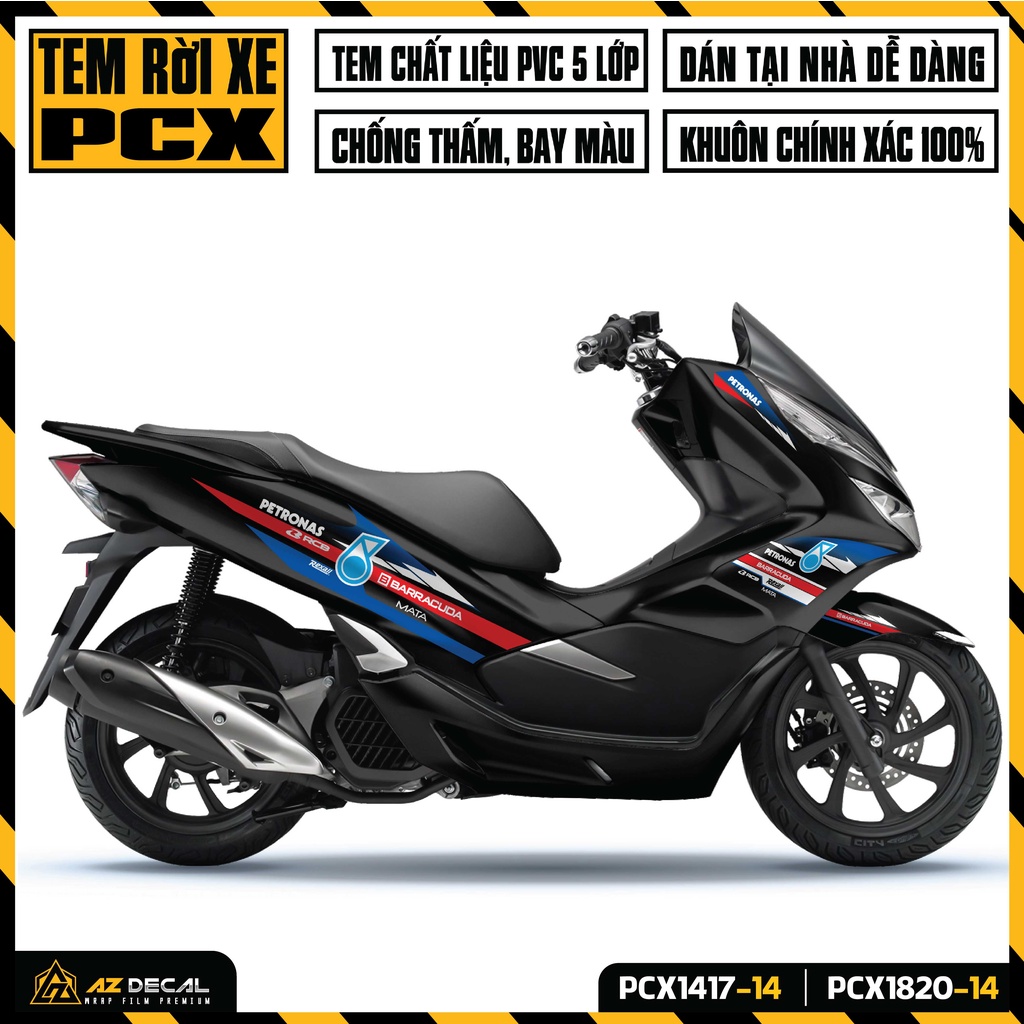 Tem Rời Dán Xe PCX 2014 - 2020 Mẫu Petronas | PCX-14 | Decal Chế PCX 125 150 160 Chống Nước, Bền Màu