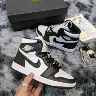 Giày JORDAN 1 PANDA Cao Cổ ⚡️FULL BOX BILL⚡️ Giày 𝐉𝐨𝐝𝐚𝐧 JD1 Đen Trắng Cổ Cao, High Panda Trẻ Trung Nam Nữ 2021