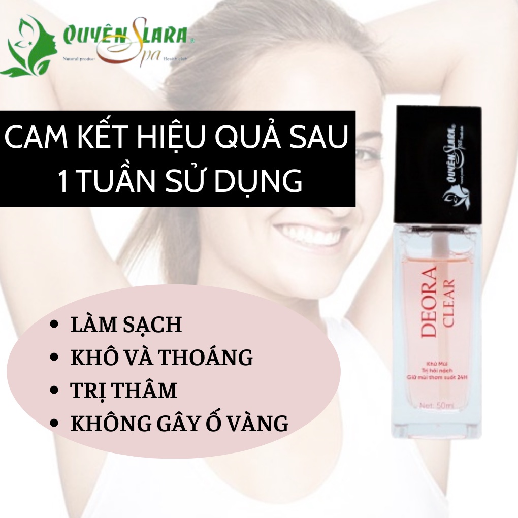 [Combo 2 lọ+Tặng Bánh Xà Bông ]Xịt Khử Mùi  Deora Clear,Loại Bỏ Hôi Nách, Thâm Nách, Ra Mồ Hôi Nách Ngay Sau 1 Tuần 50ml