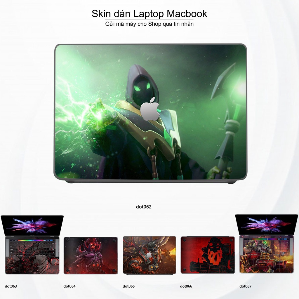 Skin dán Macbook mẫu Dota 2 (đã cắt sẵn, inbox mã máy cho shop)