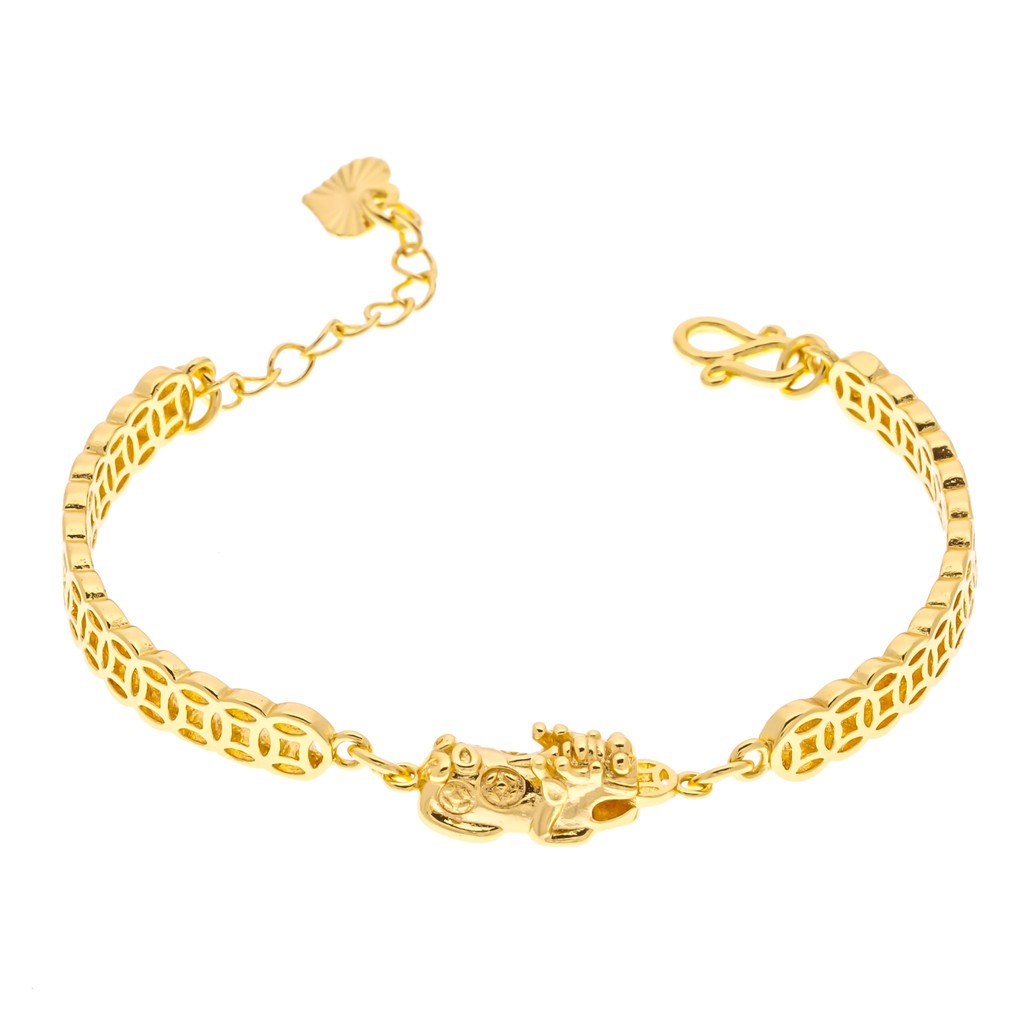Lắc tay nữ mạvàng18K cao cấp UHA , giống vàngthật99% - vòng tay nữ - lắc tay
