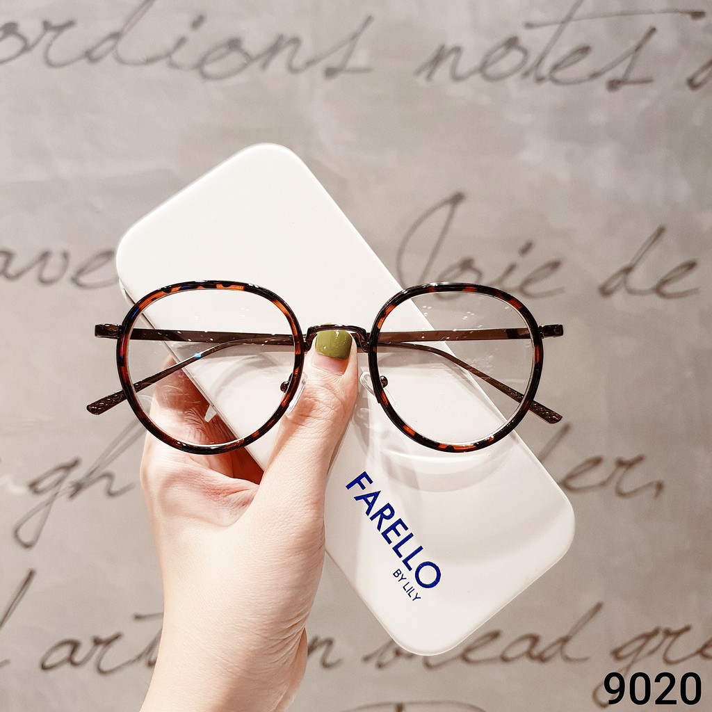 Gọng kính cận mắt tròn kim loại thời trang nam nữ Lilyeyewear 9020 nhiều màu | BigBuy360 - bigbuy360.vn