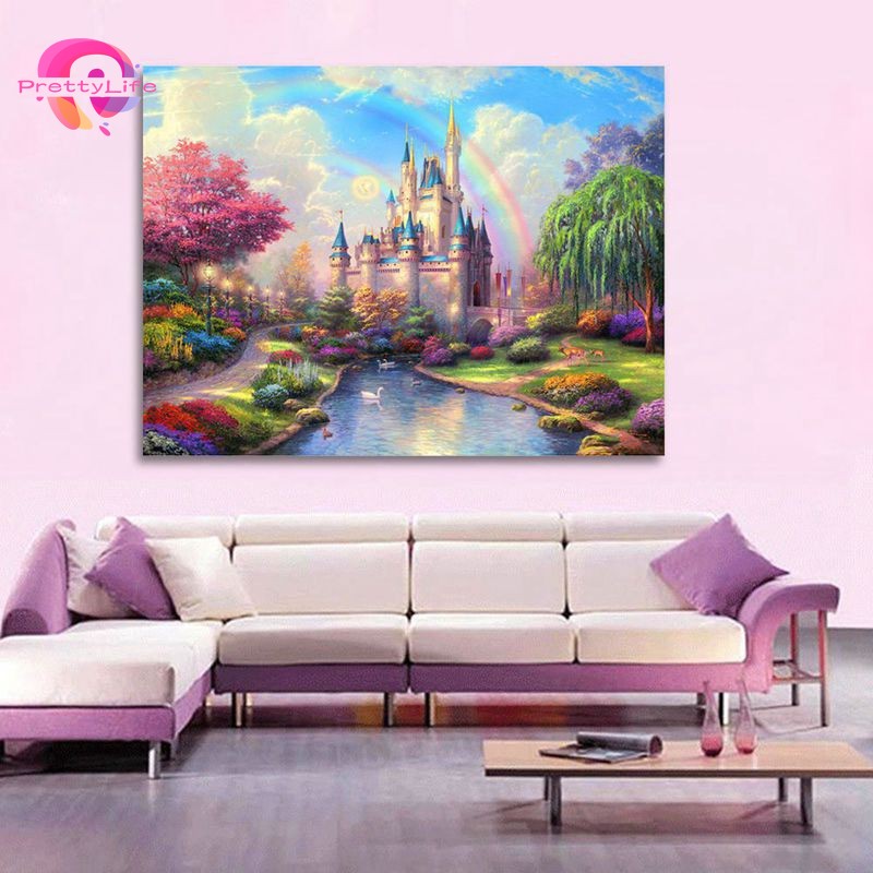 Bộ Tranh Đính Đá 5D Họa Tiết Giọt Mưa Độc Đáo DIY Dùng Trang Trí Nhà Cửa