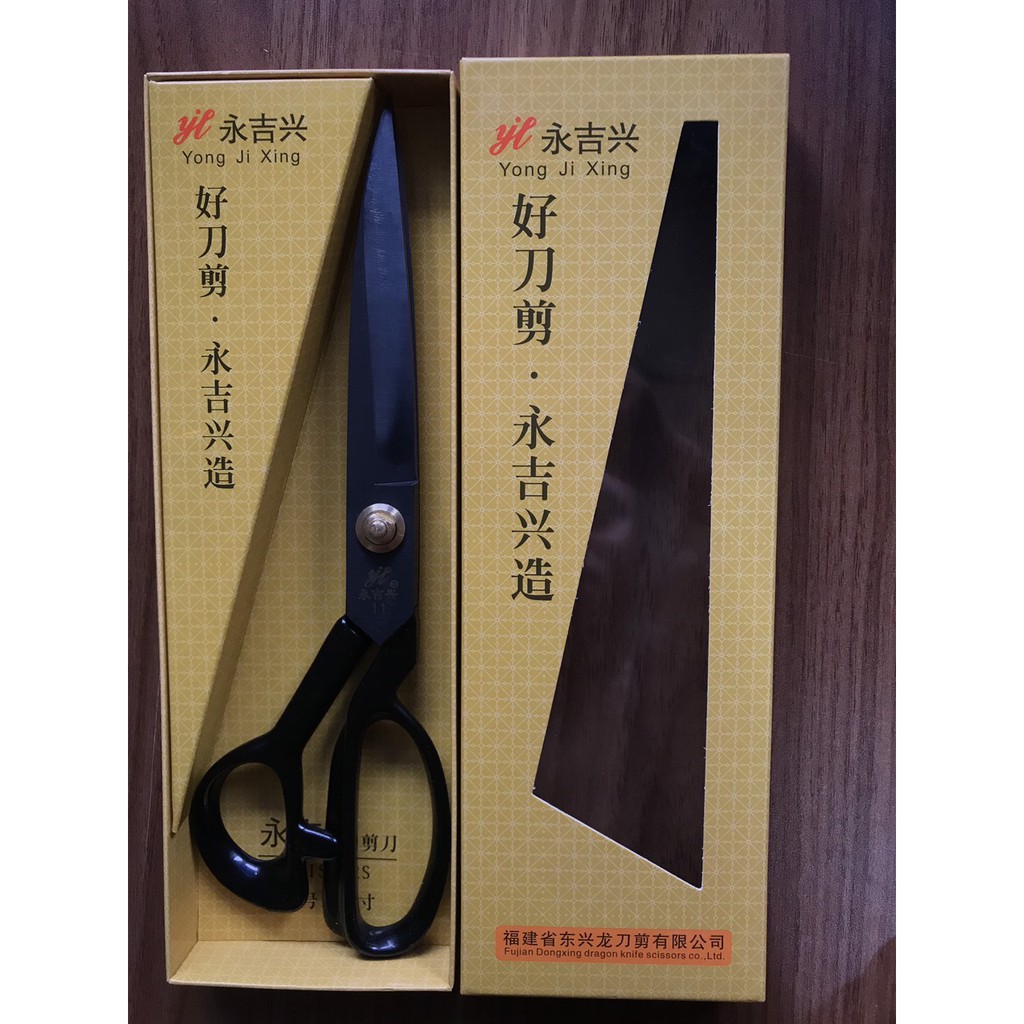 kéo cắt vải chuyên nghiệp ngọt và nhẹ , kéo cắt hộp vàng có 4 size 9 , 10 ,11, 12 kéo cắt vải lưỡi cắt đen hộp vàng