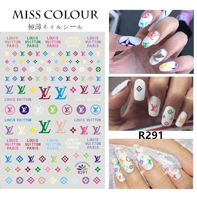 Sticker hình dán móng tay trang trí nail 1 miếng